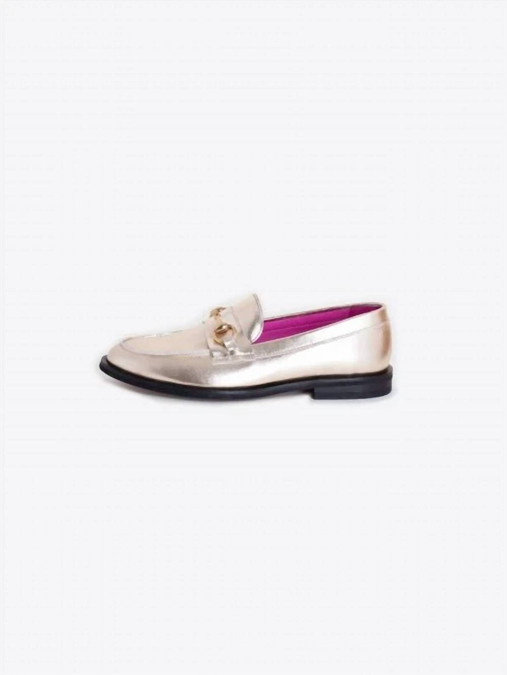 NEW VILAGALLO women's leather loafers with chain detail in gold